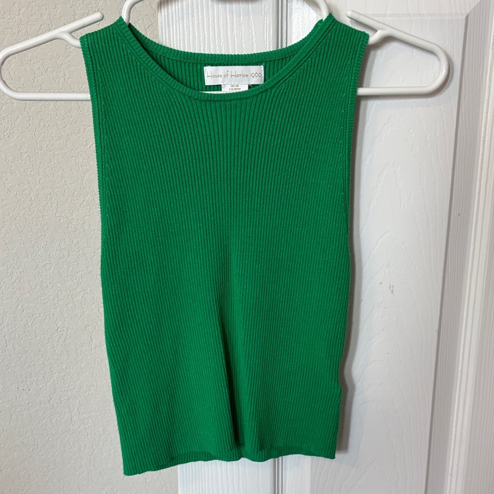 House of Harlow 1960 green knit top
